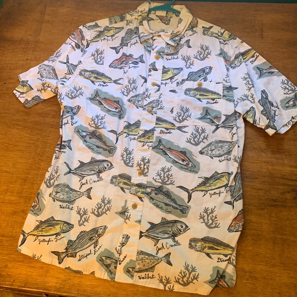 Linen fish shirt